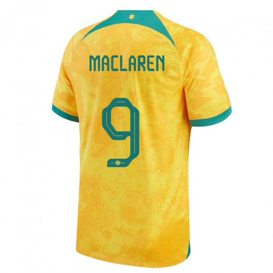 Gyermek Ausztrál Jamie Maclaren #9 Aranysárga Hazai Jersey 22-24 Mez Póló