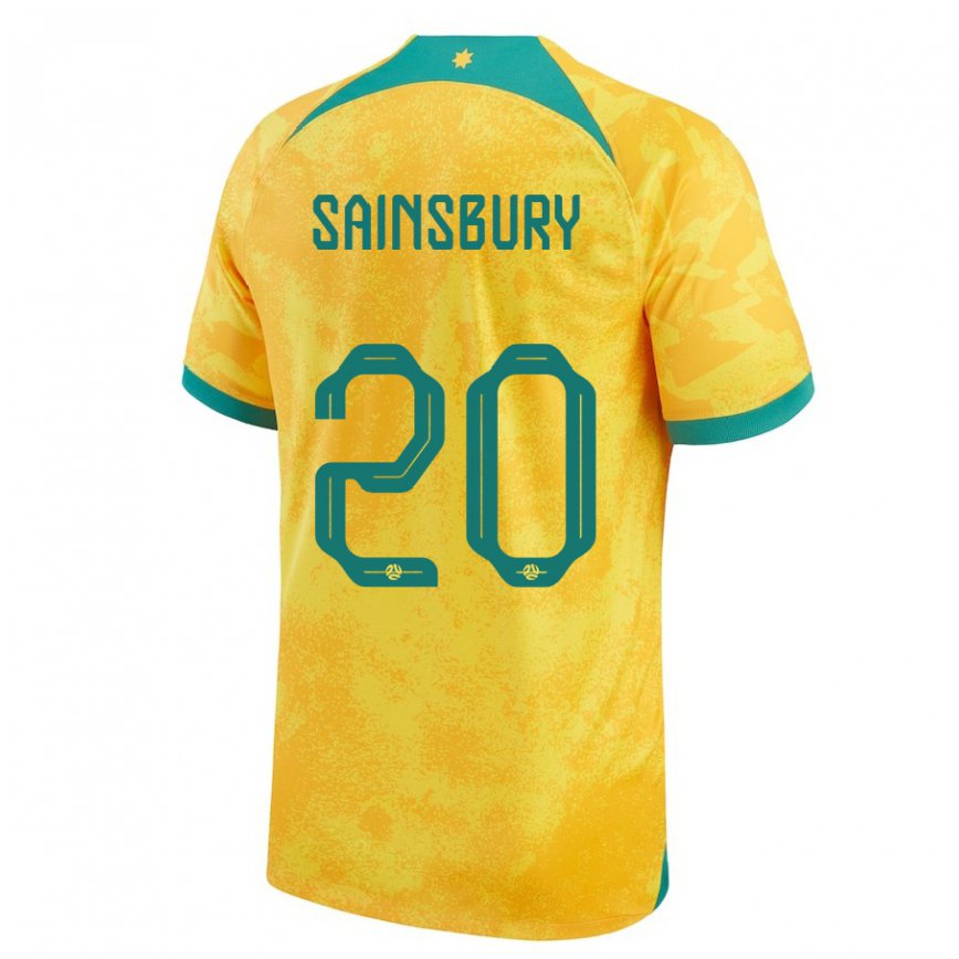 Gyermek Ausztrál Trent Sainsbury #20 Aranysárga Hazai Jersey 22-24 Mez Póló