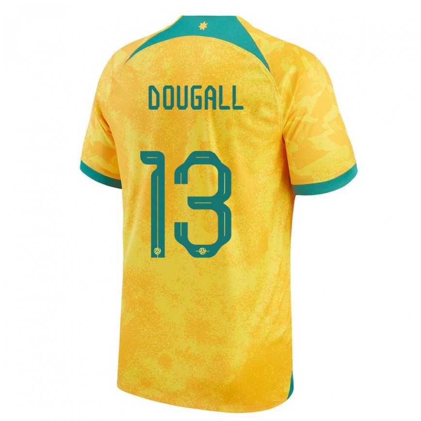 Gyermek Ausztrál Kenny Dougall #13 Aranysárga Hazai Jersey 22-24 Mez Póló