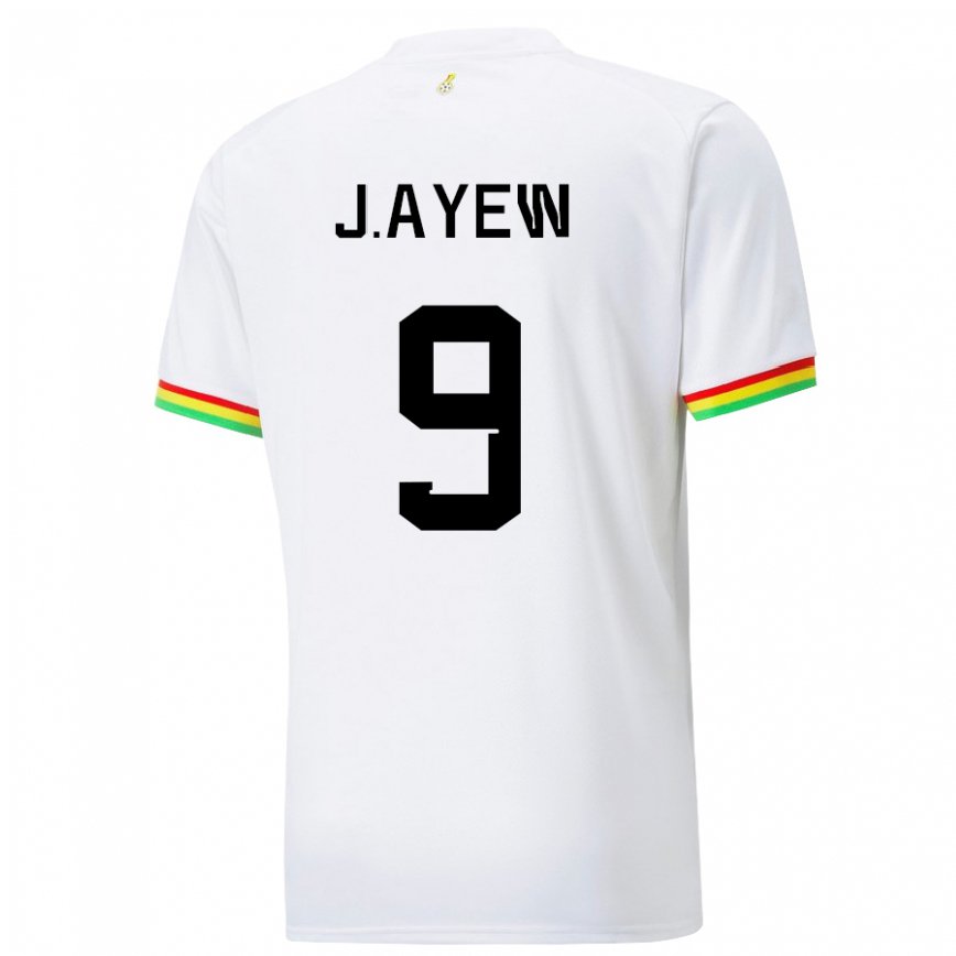 Gyermek Ghánai Jordan Ayew #9 Fehér Hazai Jersey 22-24 Mez Póló