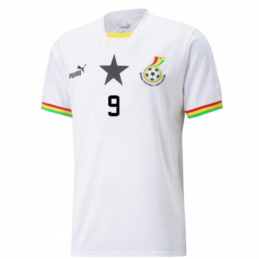 Gyermek Ghánai Jordan Ayew #9 Fehér Hazai Jersey 22-24 Mez Póló