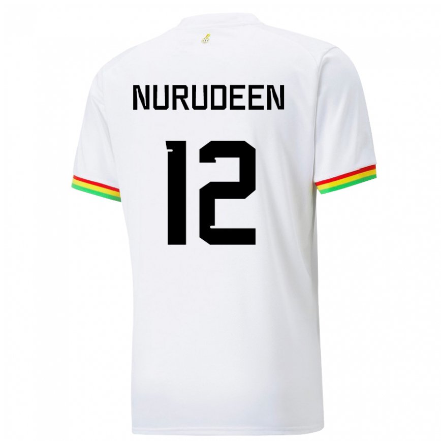 Gyermek Ghánai Abdul Nurudeen #12 Fehér Hazai Jersey 22-24 Mez Póló