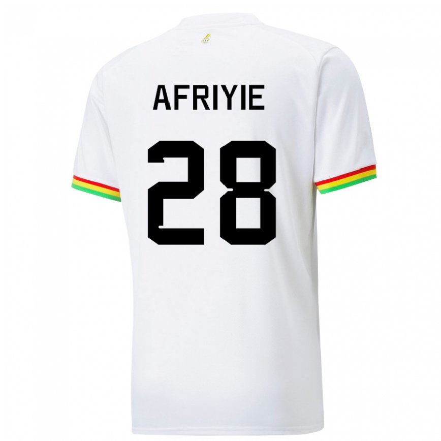 Gyermek Ghánai Daniel Afriyie #28 Fehér Hazai Jersey 22-24 Mez Póló