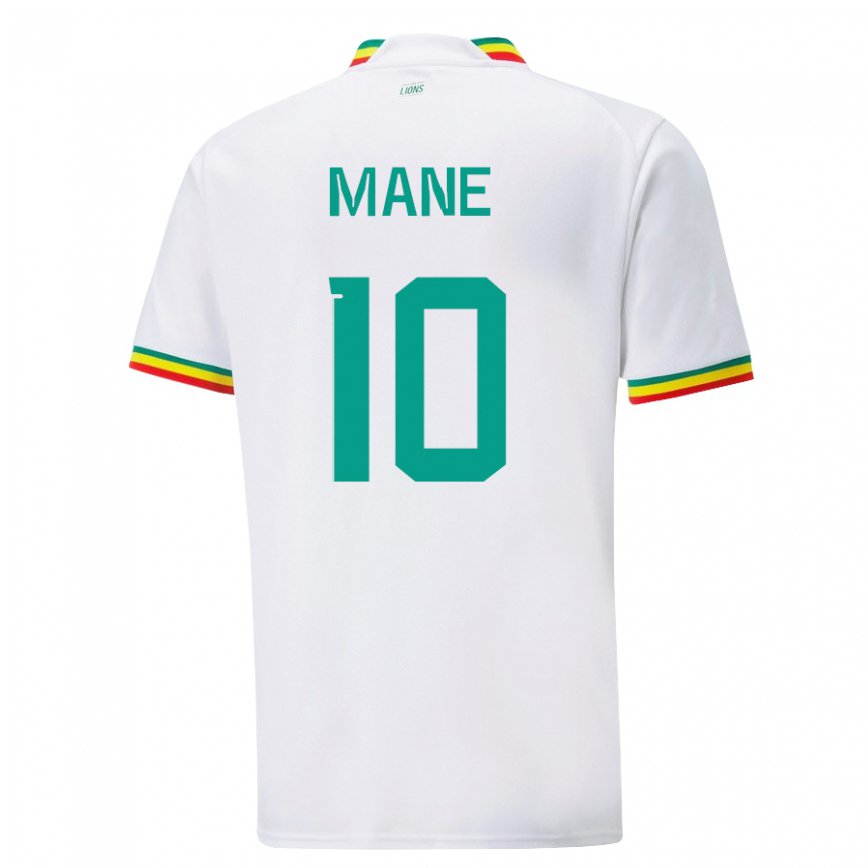 Gyermek Szenegáli Sadio Mane #10 Fehér Hazai Jersey 22-24 Mez Póló