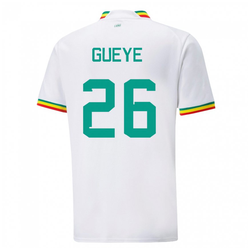 Gyermek Szenegáli Pape Gueye #26 Fehér Hazai Jersey 22-24 Mez Póló