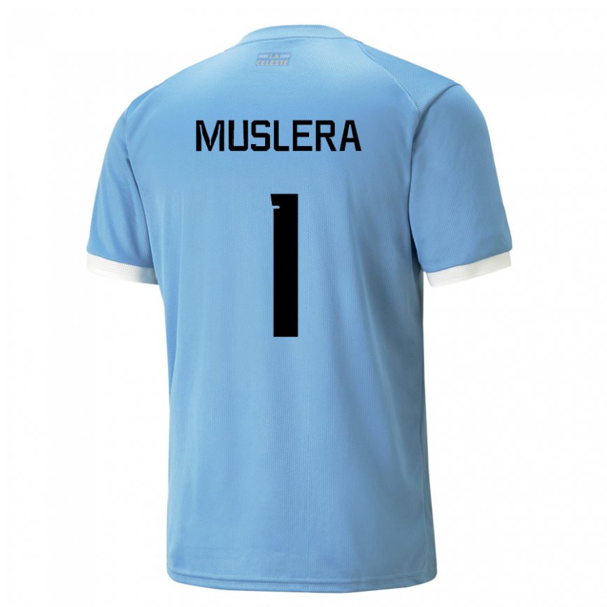 Gyermek Uruguayi Fernando Muslera #1 Kék Hazai Jersey 22-24 Mez Póló