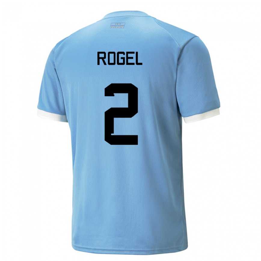 Gyermek Uruguayi Agustin Rogel #2 Kék Hazai Jersey 22-24 Mez Póló