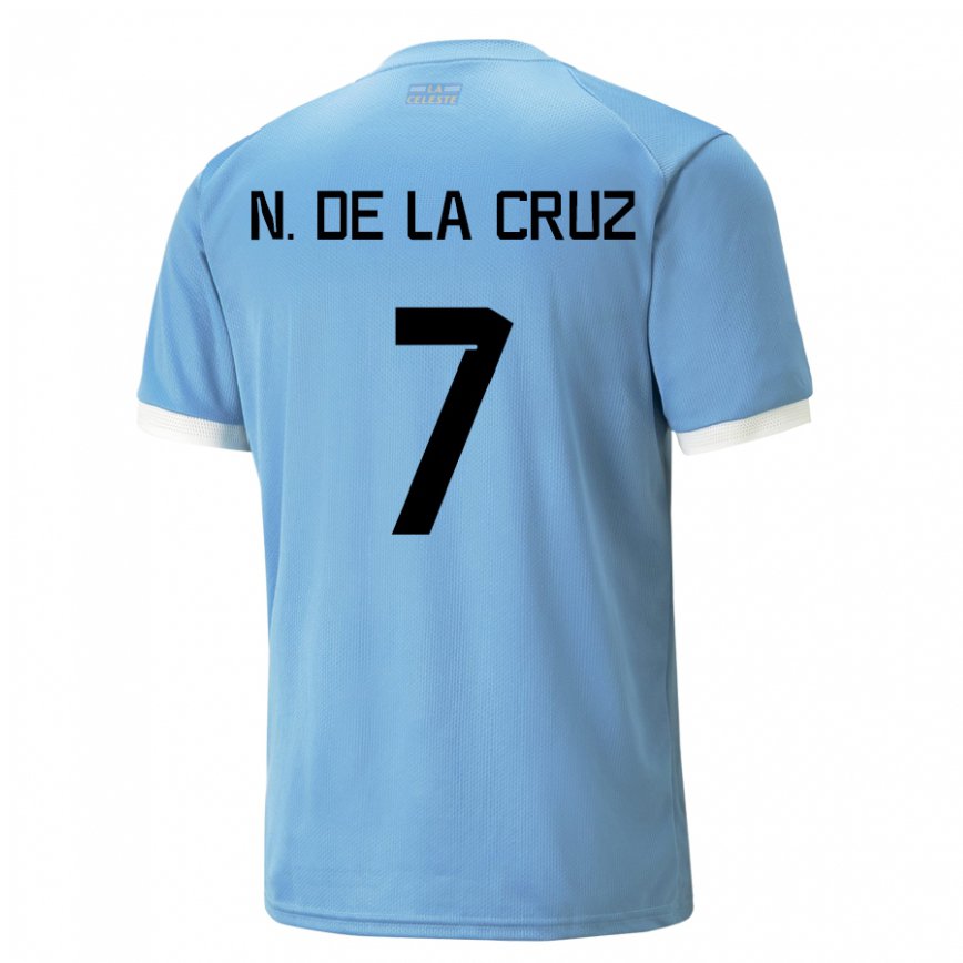 Gyermek Uruguayi Nicolas De La Cruz #7 Kék Hazai Jersey 22-24 Mez Póló