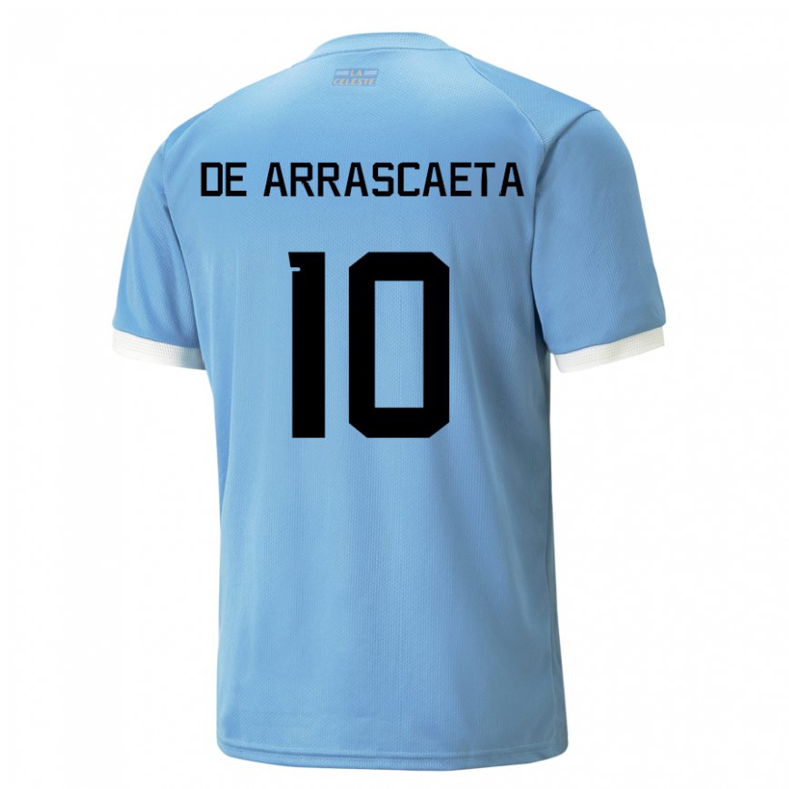 Gyermek Uruguayi Giorgian De Arrascaeta #10 Kék Hazai Jersey 22-24 Mez Póló