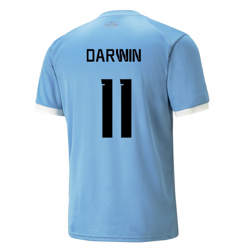 Gyermek Uruguayi Darwin Nunez #11 Kék Hazai Jersey 22-24 Mez Póló