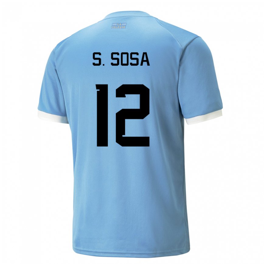 Gyermek Uruguayi Sebastian Sosa #12 Kék Hazai Jersey 22-24 Mez Póló