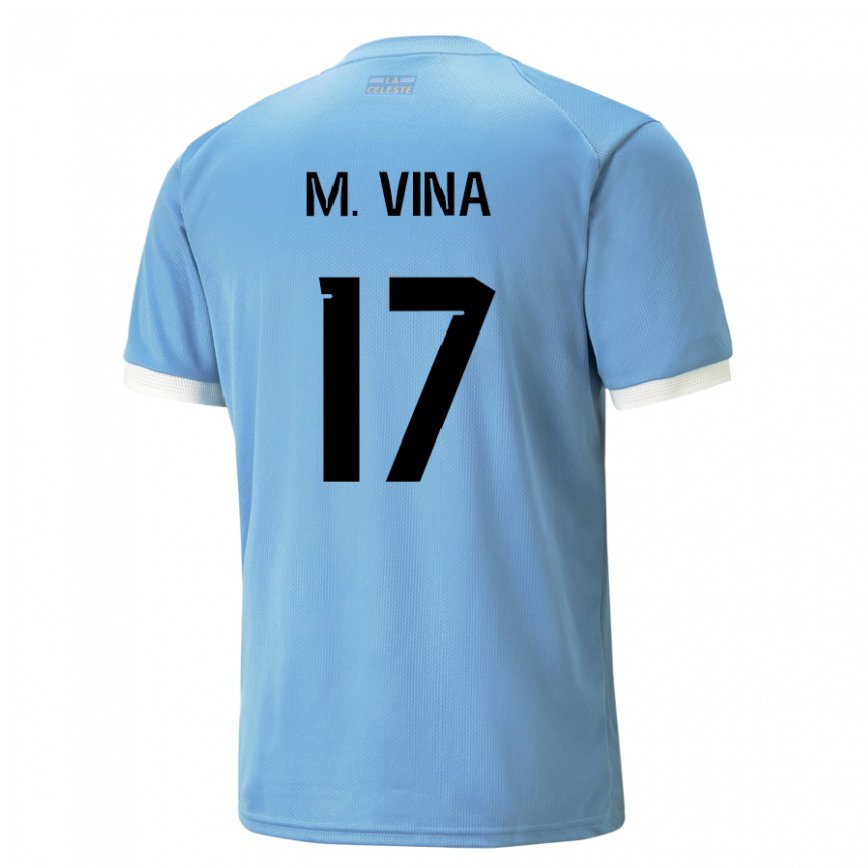 Gyermek Uruguayi Matias Vina #17 Kék Hazai Jersey 22-24 Mez Póló