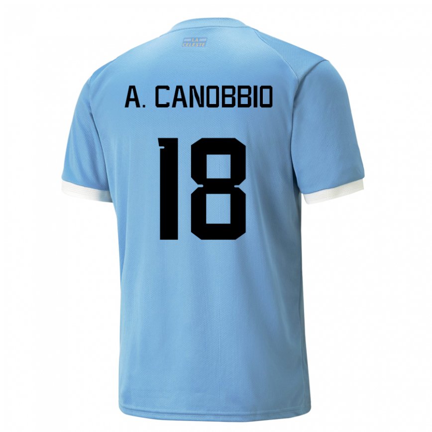 Gyermek Uruguayi Agustin Canobbio #18 Kék Hazai Jersey 22-24 Mez Póló