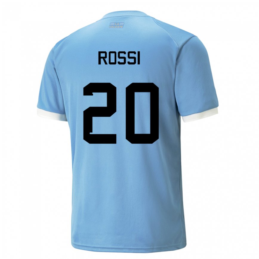 Gyermek Uruguayi Diego Rossi #20 Kék Hazai Jersey 22-24 Mez Póló