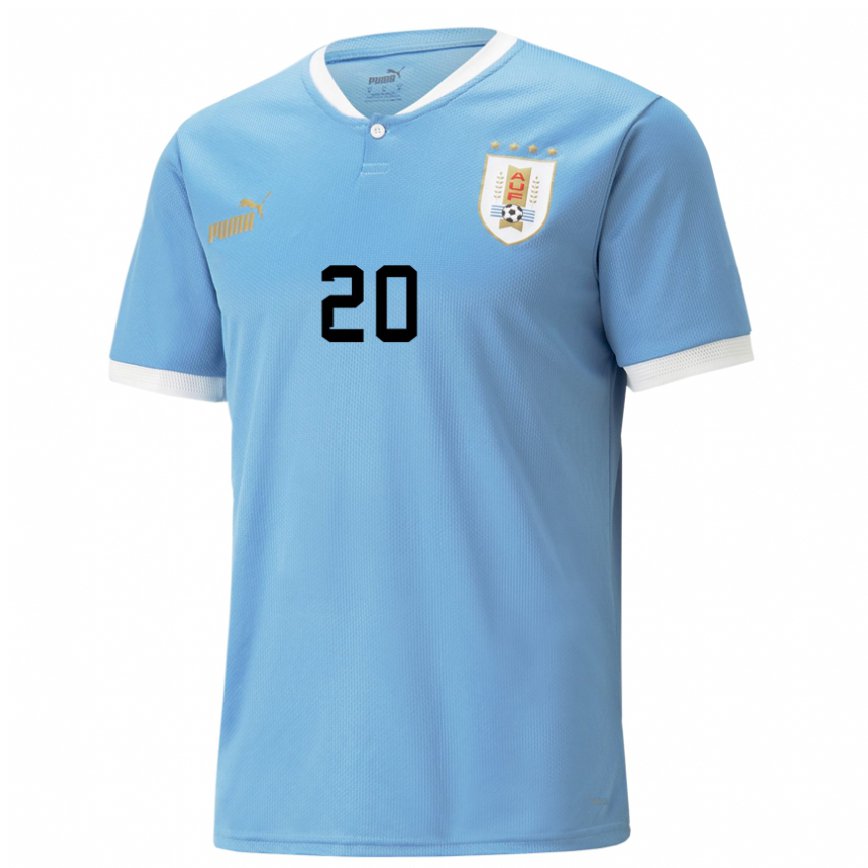 Gyermek Uruguayi Diego Rossi #20 Kék Hazai Jersey 22-24 Mez Póló