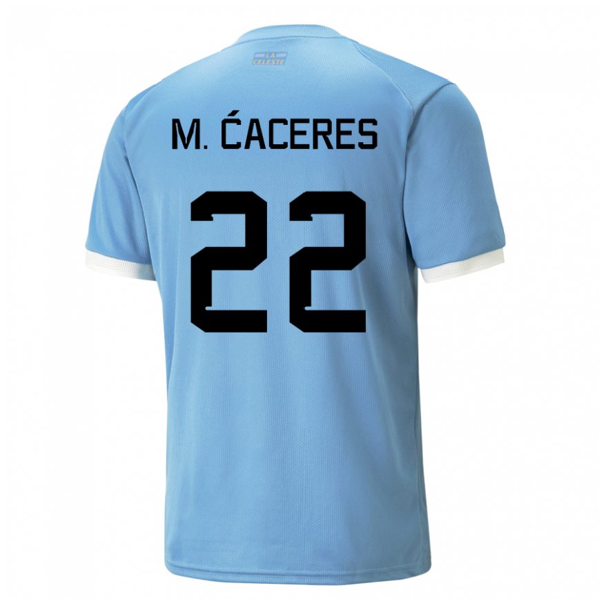 Gyermek Uruguayi Martin Caceres #22 Kék Hazai Jersey 22-24 Mez Póló