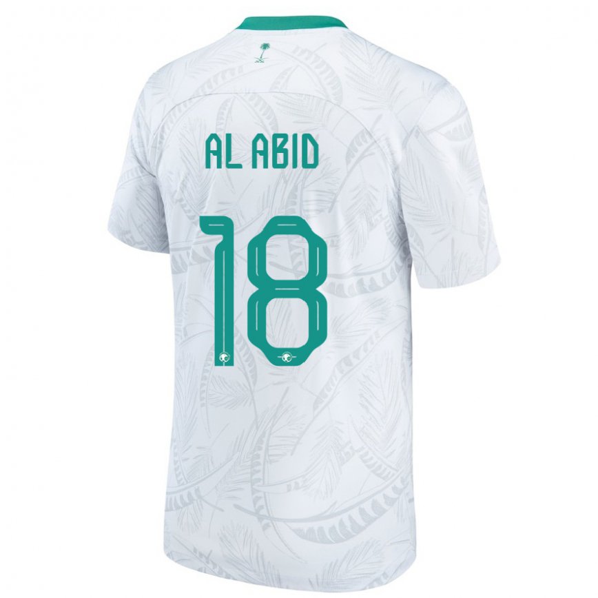 Gyermek Szaúd-arábiai Nawaf Al Abid #18 Fehér Hazai Jersey 22-24 Mez Póló