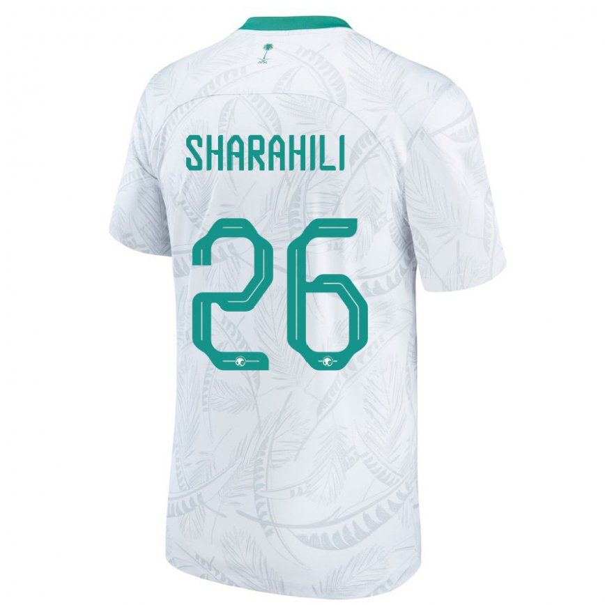 Gyermek Szaúd-arábiai Riyadh Sharahili #26 Fehér Hazai Jersey 22-24 Mez Póló