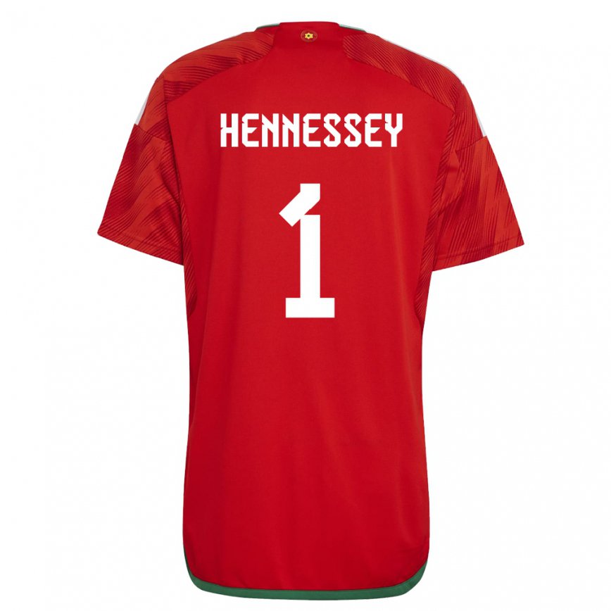 Gyermek Walesi Wayne Hennessey #1 Piros Hazai Jersey 22-24 Mez Póló