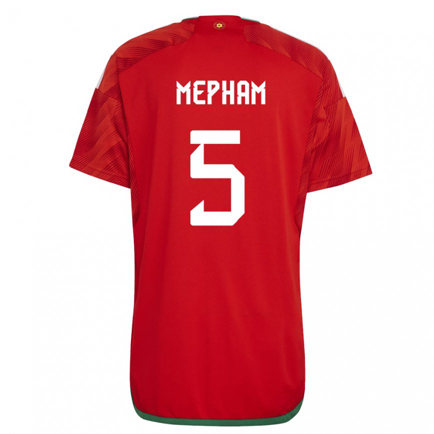 Gyermek Walesi Chris Mepham #5 Piros Hazai Jersey 22-24 Mez Póló