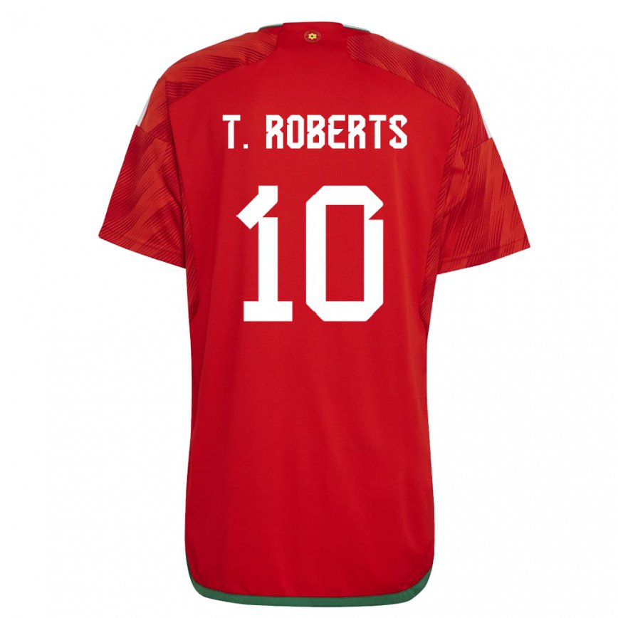 Gyermek Walesi Tyler Roberts #10 Piros Hazai Jersey 22-24 Mez Póló