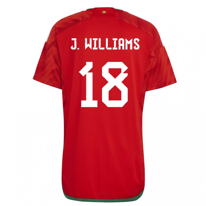 Gyermek Walesi Jonathan Williams #18 Piros Hazai Jersey 22-24 Mez Póló