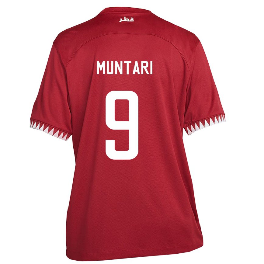 Gyermek Katari Mohammed Muntari #9 Gesztenyebarna Hazai Jersey 22-24 Mez Póló