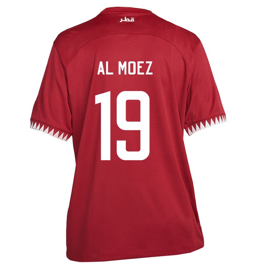 Gyermek Katari Almoez Ali #19 Gesztenyebarna Hazai Jersey 22-24 Mez Póló