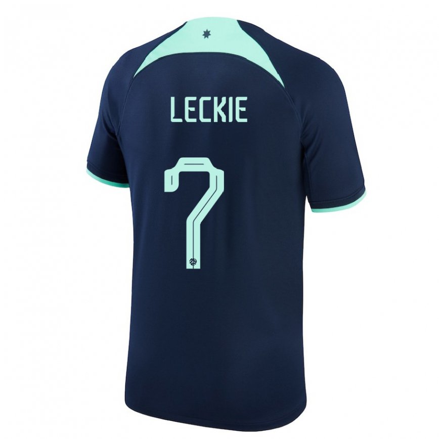 Gyermek Ausztrál Mathew Leckie #7 Sötétkék Idegenbeli Jersey 22-24 Mez Póló