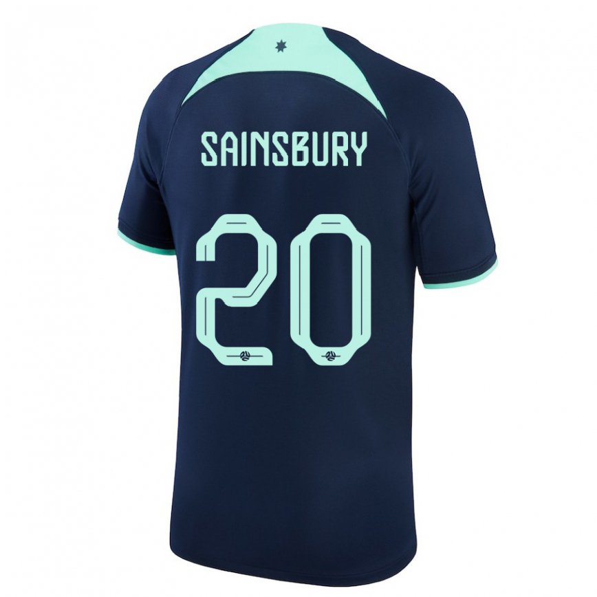 Gyermek Ausztrál Trent Sainsbury #20 Sötétkék Idegenbeli Jersey 22-24 Mez Póló