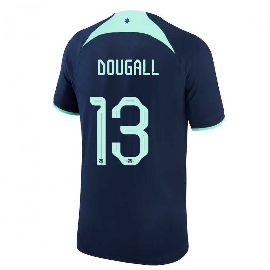 Gyermek Ausztrál Kenny Dougall #13 Sötétkék Idegenbeli Jersey 22-24 Mez Póló