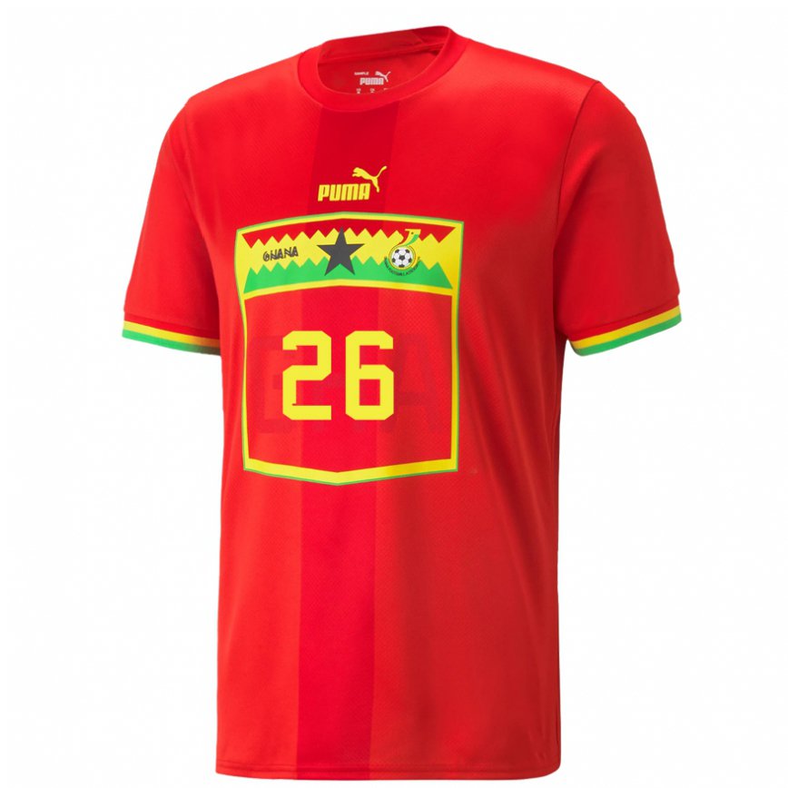 Gyermek Ghánai Alidu Seidu #26 Piros Idegenbeli Jersey 22-24 Mez Póló