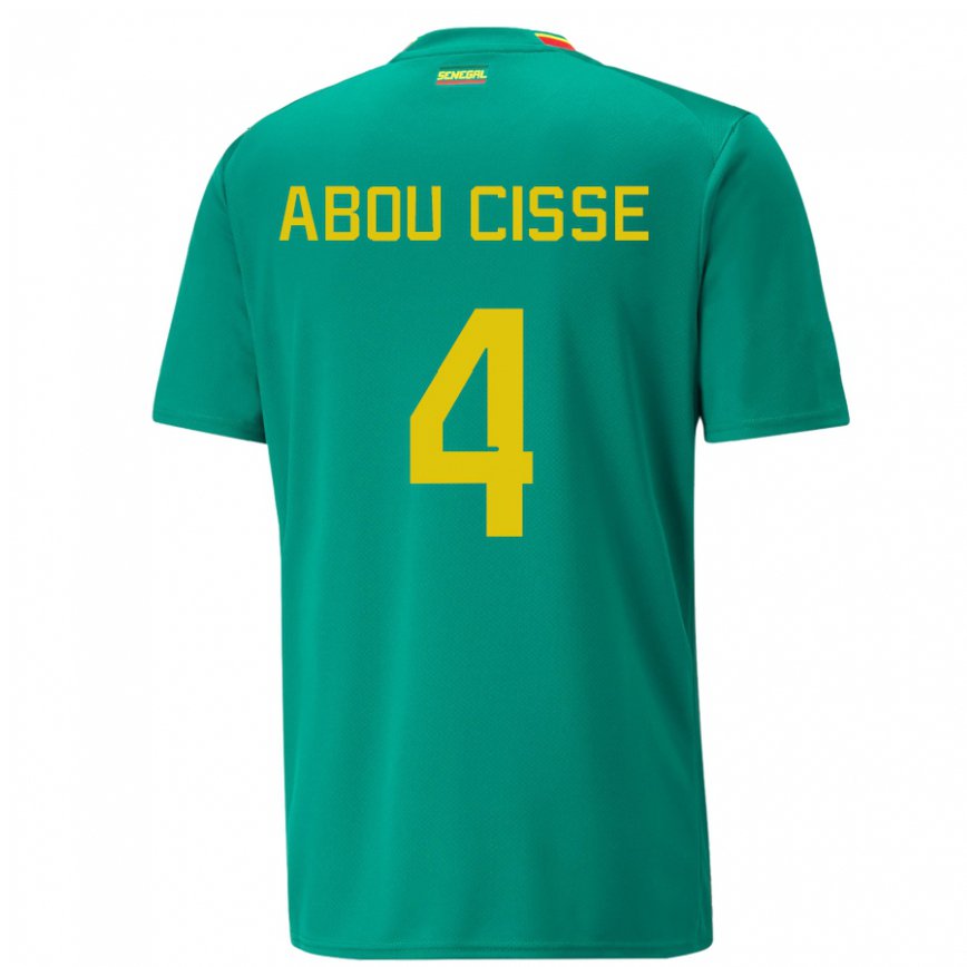 Gyermek Szenegáli Pape Abou Cisse #4 Zöld Idegenbeli Jersey 22-24 Mez Póló