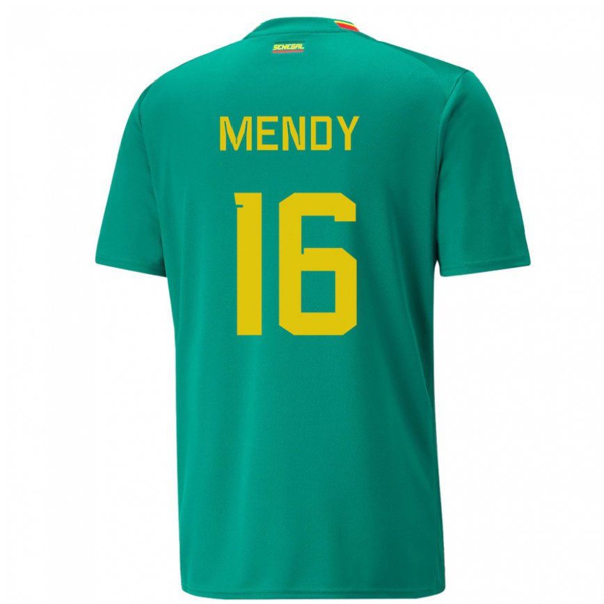 Gyermek Szenegáli Edouard Mendy #16 Zöld Idegenbeli Jersey 22-24 Mez Póló