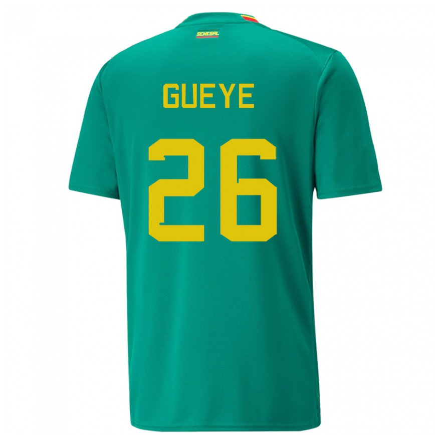 Gyermek Szenegáli Pape Gueye #26 Zöld Idegenbeli Jersey 22-24 Mez Póló