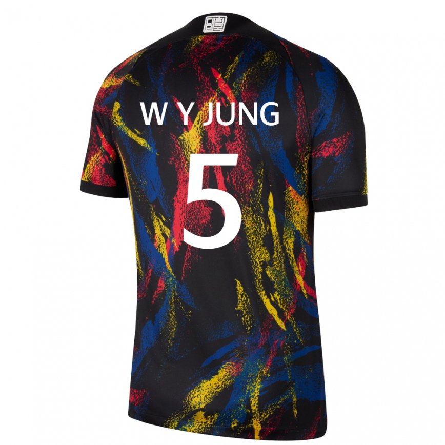 Gyermek Dél-koreai Woo-young Jung #5 Sokszínű Idegenbeli Jersey 22-24 Mez Póló