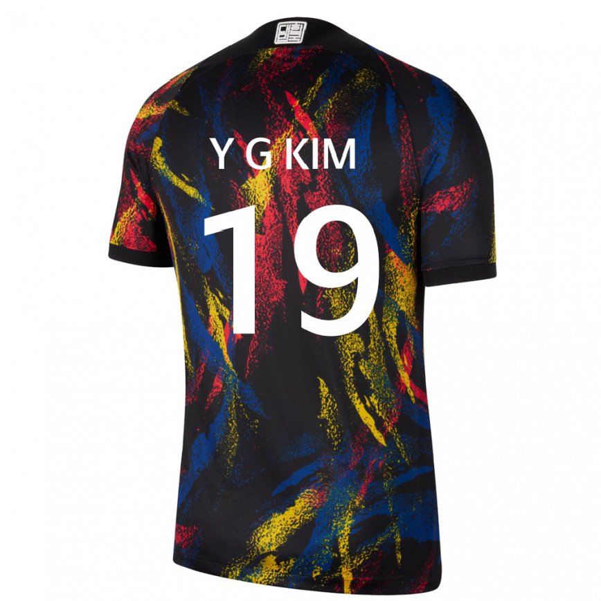 Gyermek Dél-koreai Young-gwon Kim #19 Sokszínű Idegenbeli Jersey 22-24 Mez Póló