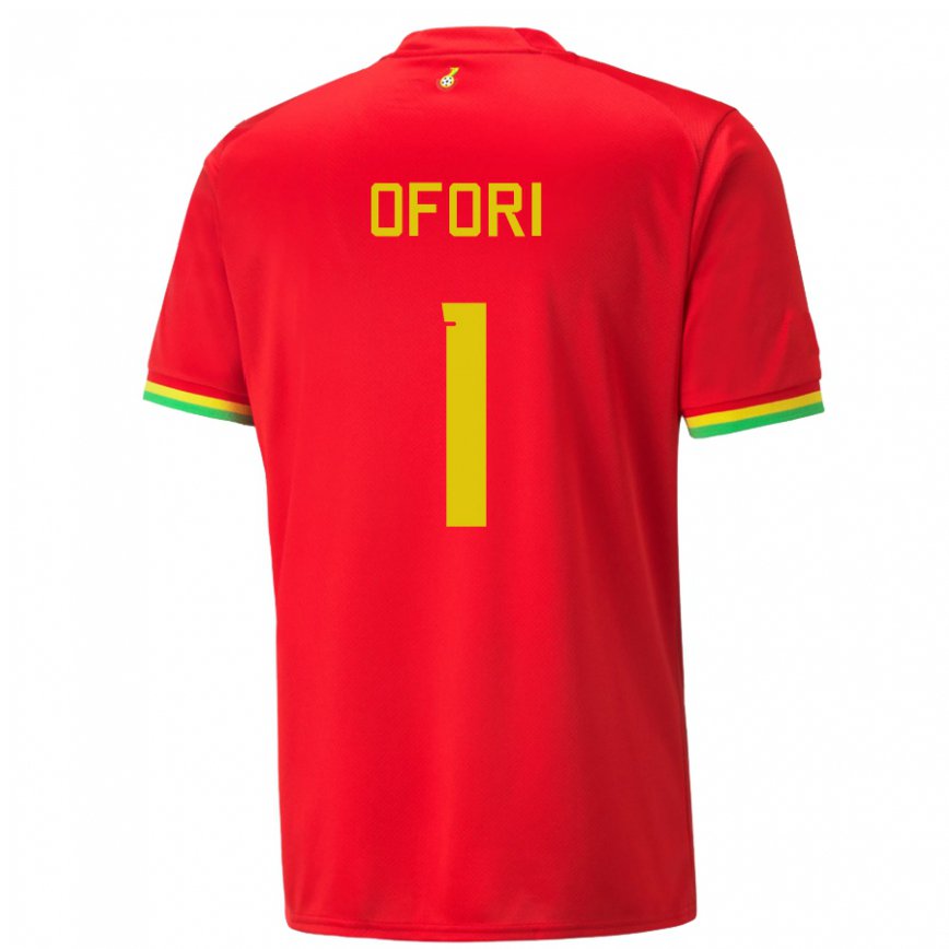 Férfi Ghánai Richard Ofori #1 Piros Idegenbeli Jersey 22-24 Mez Póló