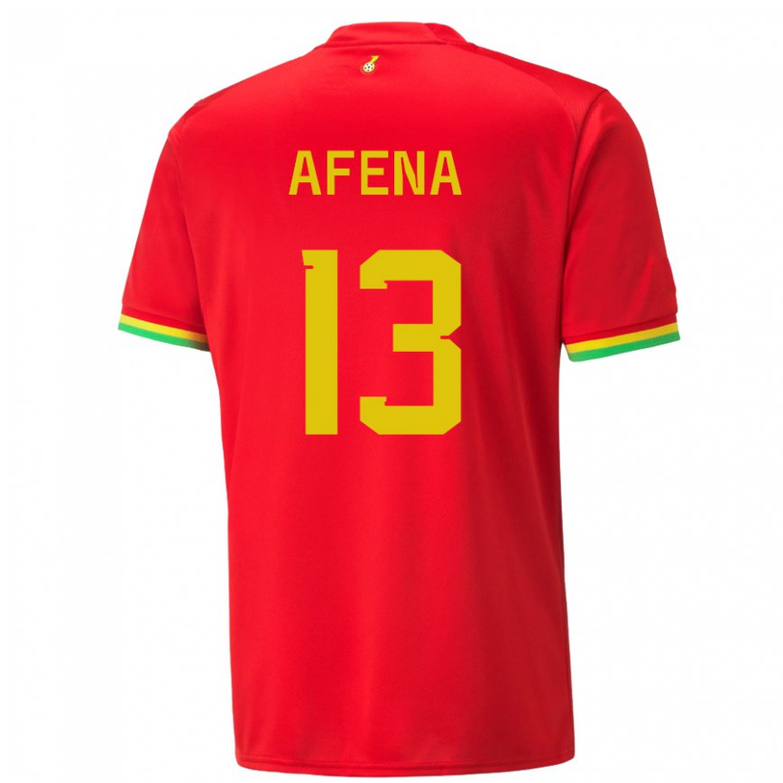 Férfi Ghánai Felix Afena-gyan #13 Piros Idegenbeli Jersey 22-24 Mez Póló