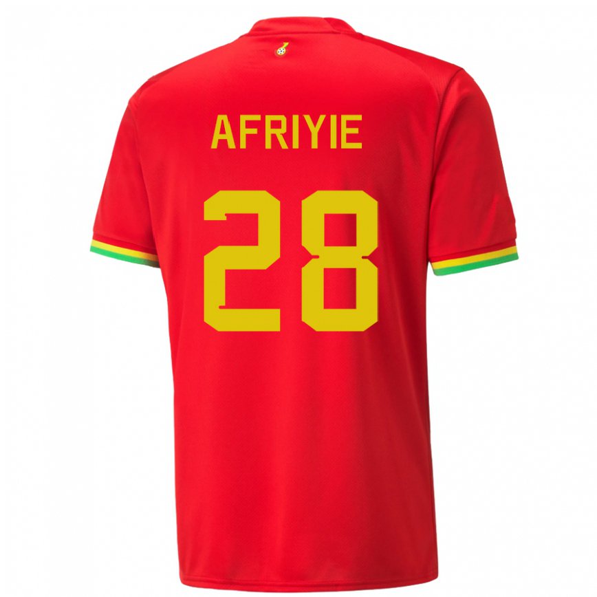 Férfi Ghánai Daniel Afriyie #28 Piros Idegenbeli Jersey 22-24 Mez Póló