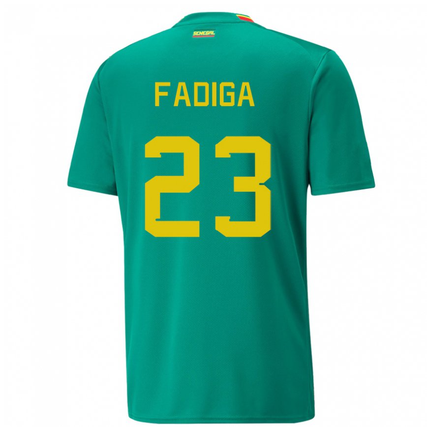 Férfi Szenegáli Noah Fadiga #23 Zöld Idegenbeli Jersey 22-24 Mez Póló