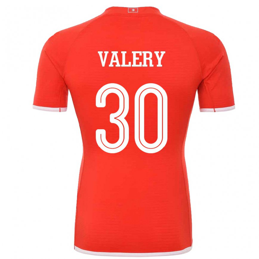 Női Tunéziai Yann Valery #30 Piros Hazai Jersey 22-24 Mez Póló