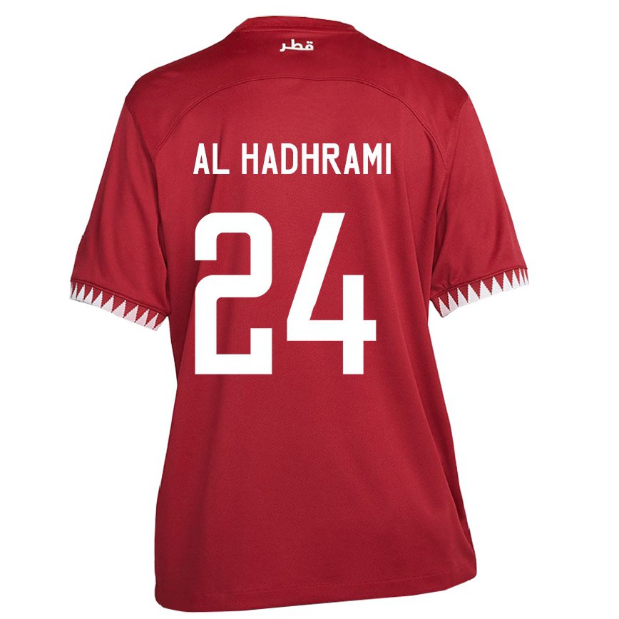 Női Katari Naif Abdulraheem Al Hadhrami #24 Gesztenyebarna Hazai Jersey 22-24 Mez Póló