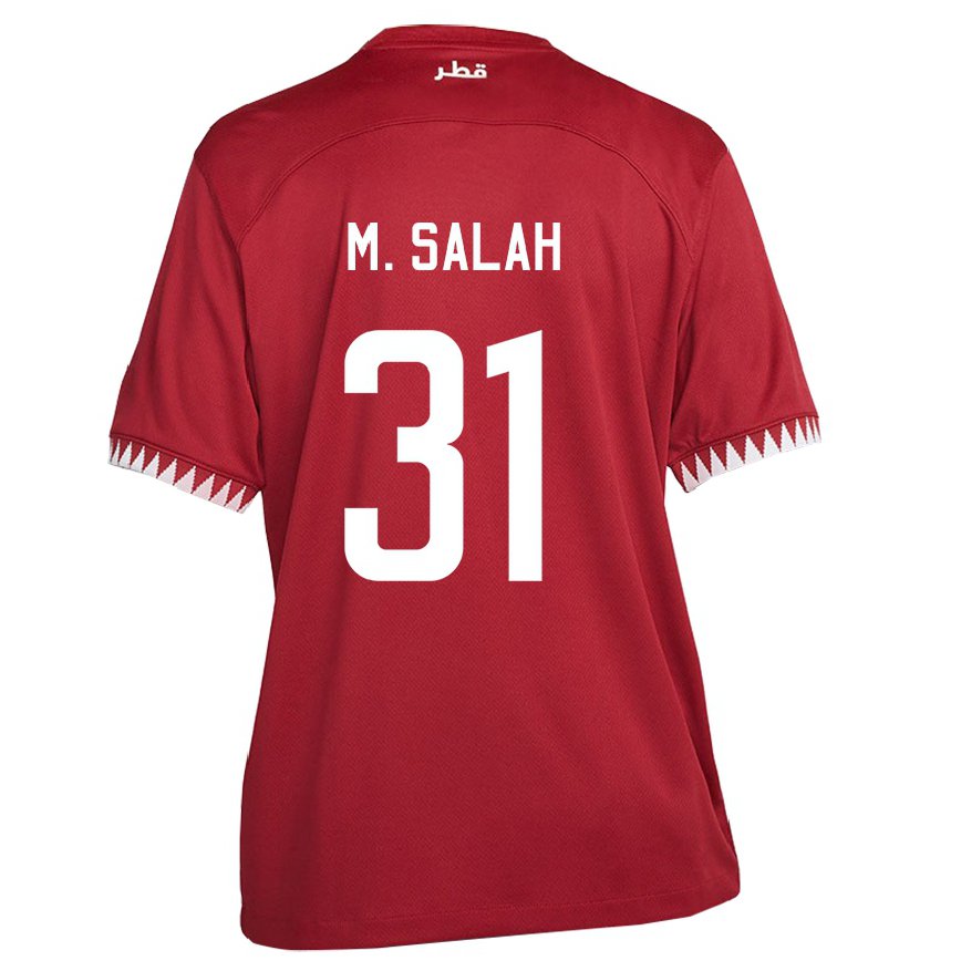 Női Katari Salah Zakaria #31 Gesztenyebarna Hazai Jersey 22-24 Mez Póló