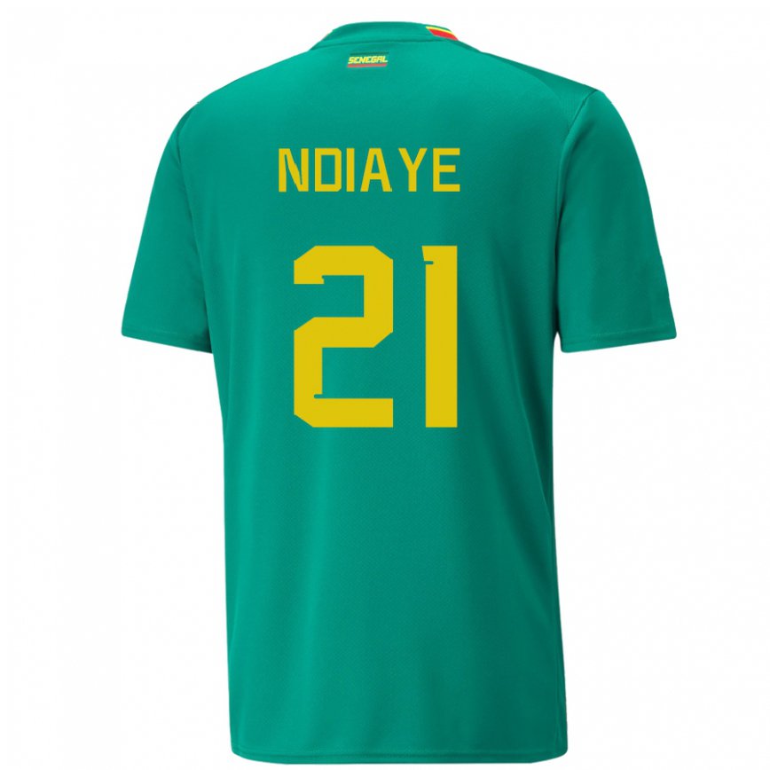 Női Szenegáli Iliman Ndiaye #21 Zöld Idegenbeli Jersey 22-24 Mez Póló