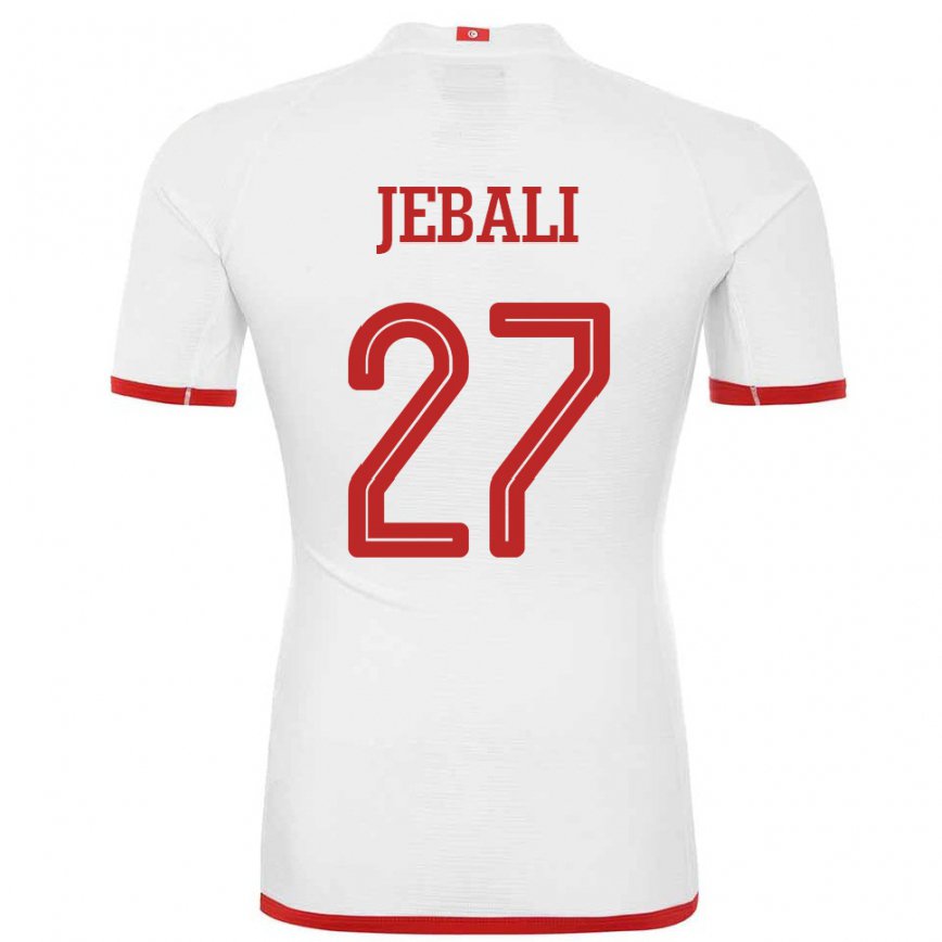 Női Tunéziai Issam Jebali #27 Fehér Idegenbeli Jersey 22-24 Mez Póló