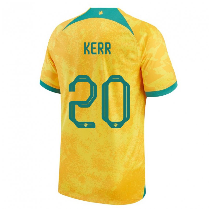 Gyermek Ausztrál Sam Kerr #20 Aranysárga Hazai Jersey 22-24 Mez Póló