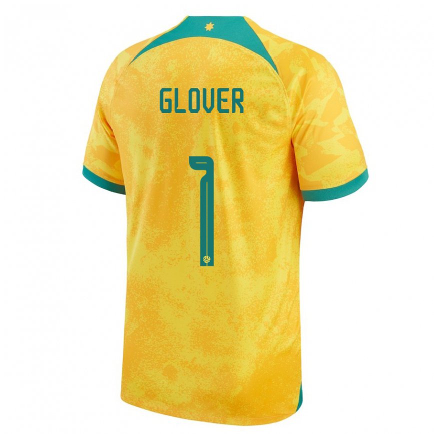 Gyermek Ausztrál Thomas Glover #1 Aranysárga Hazai Jersey 22-24 Mez Póló