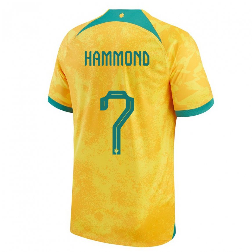 Gyermek Ausztrál Tristan Hammond #7 Aranysárga Hazai Jersey 22-24 Mez Póló