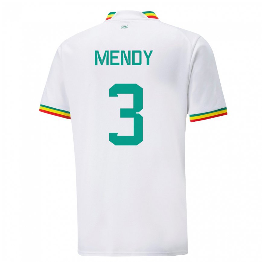 Gyermek Szenegáli Formose Mendy #3 Fehér Hazai Jersey 22-24 Mez Póló